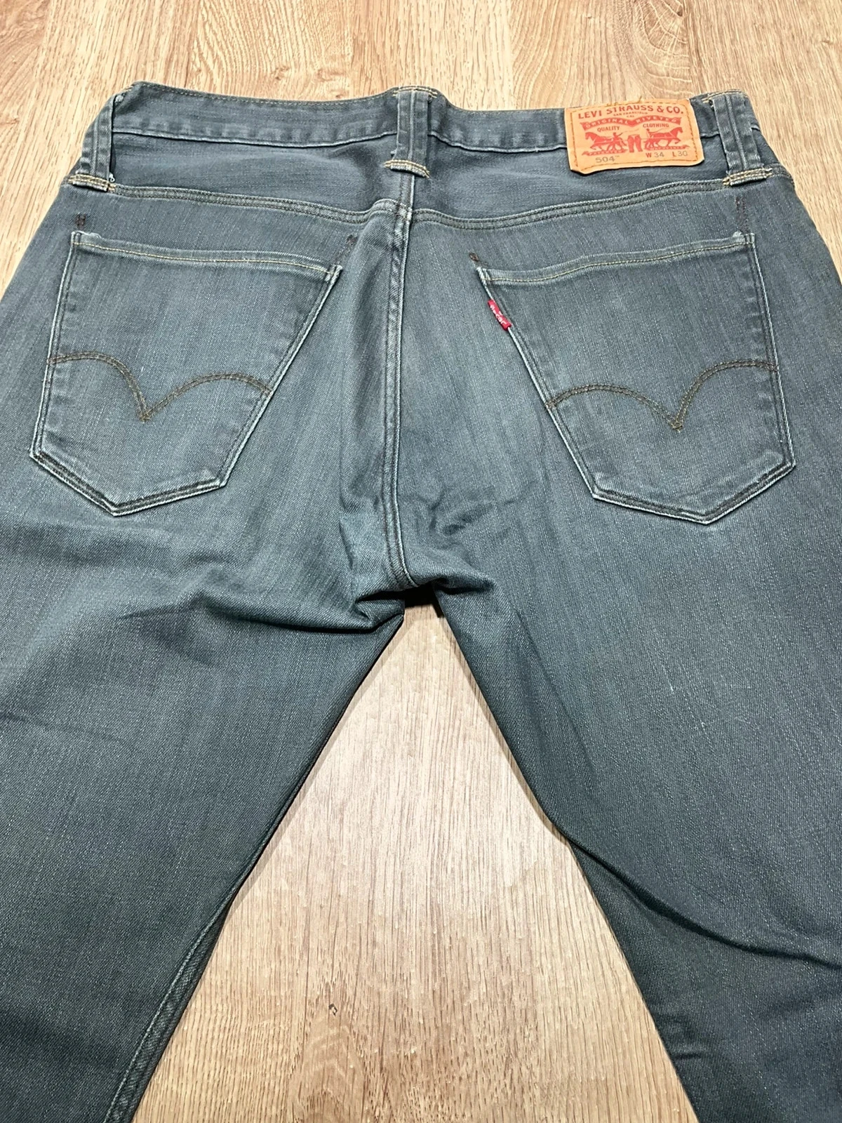 Jean Levi's 504 Coupe Regular Straight W34 L30 Vintage Coton GrisLvh 022 – photo 8